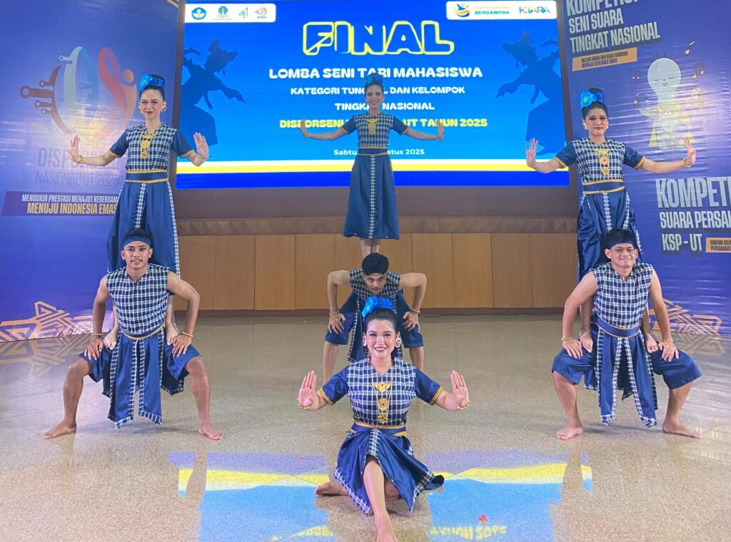 TIM Tari UT Majene Raih Juara 1 Disporseni Nasional Universitas Terbuka 2025